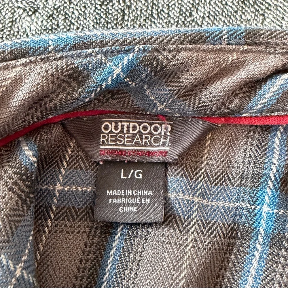 Outdoor Research Men's Plaid Button-Up Shirt Size Large - Picture 9 of 12
